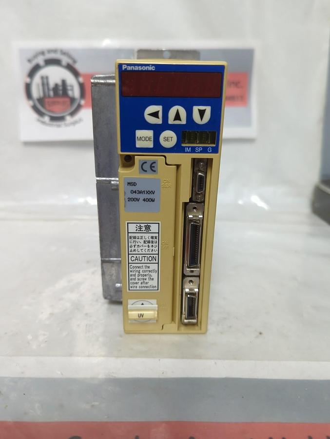 Used PANASONIC,MSD 043A1XXV,AC SERVO DRIVER 200V 400W PRE-OWNED