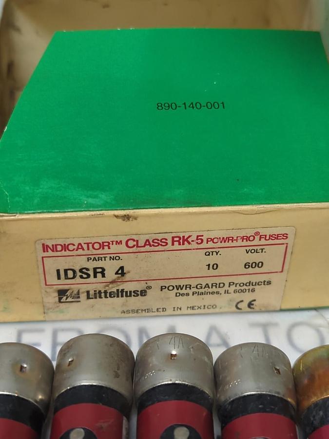 LITTELFUSE,IDSR-4,INDICATOR 4 AMP FUSES BOX OF 10 NOS