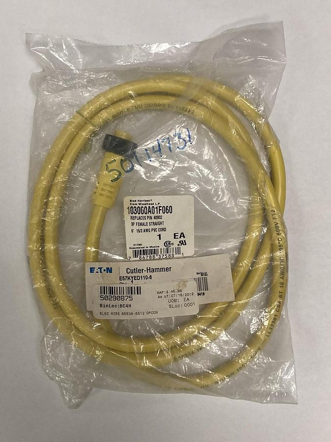 Eaton Cutler Hammer,E57KYED110-6,Eaton Cordset