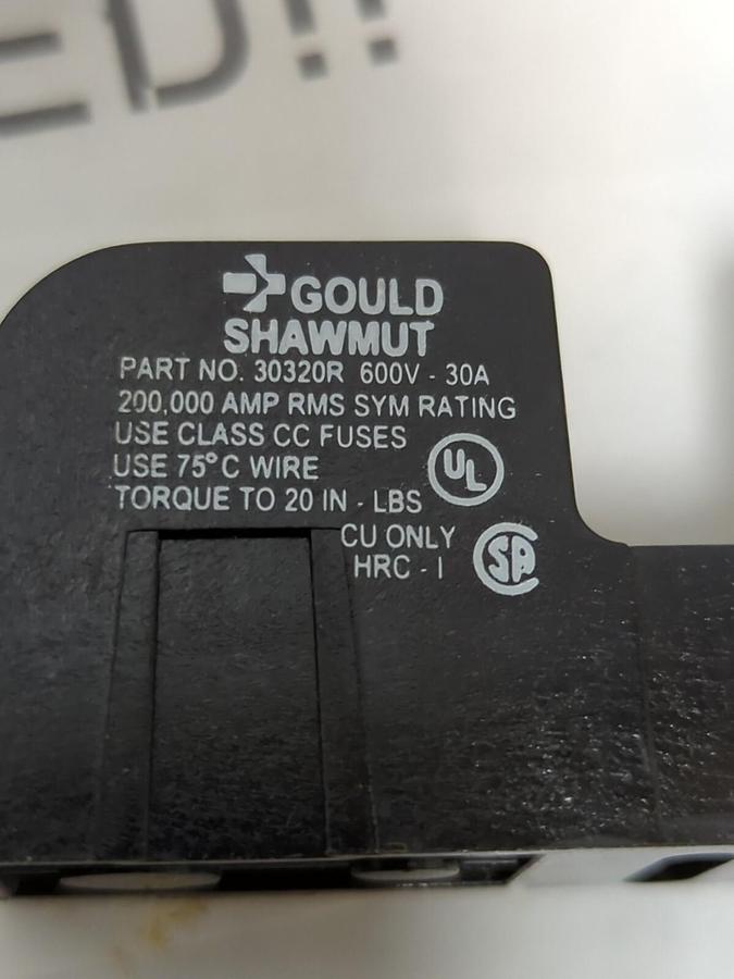 GOULD SHAWMUT,30320R,FUSE BLOCKS 30 AMP 600V PACK OF 10