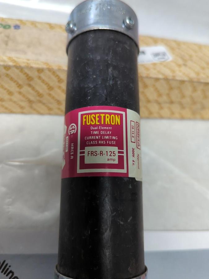 COOPER BUSSMANN,FRS-R-125,FUSETRON 125 AMP FUSE NOS