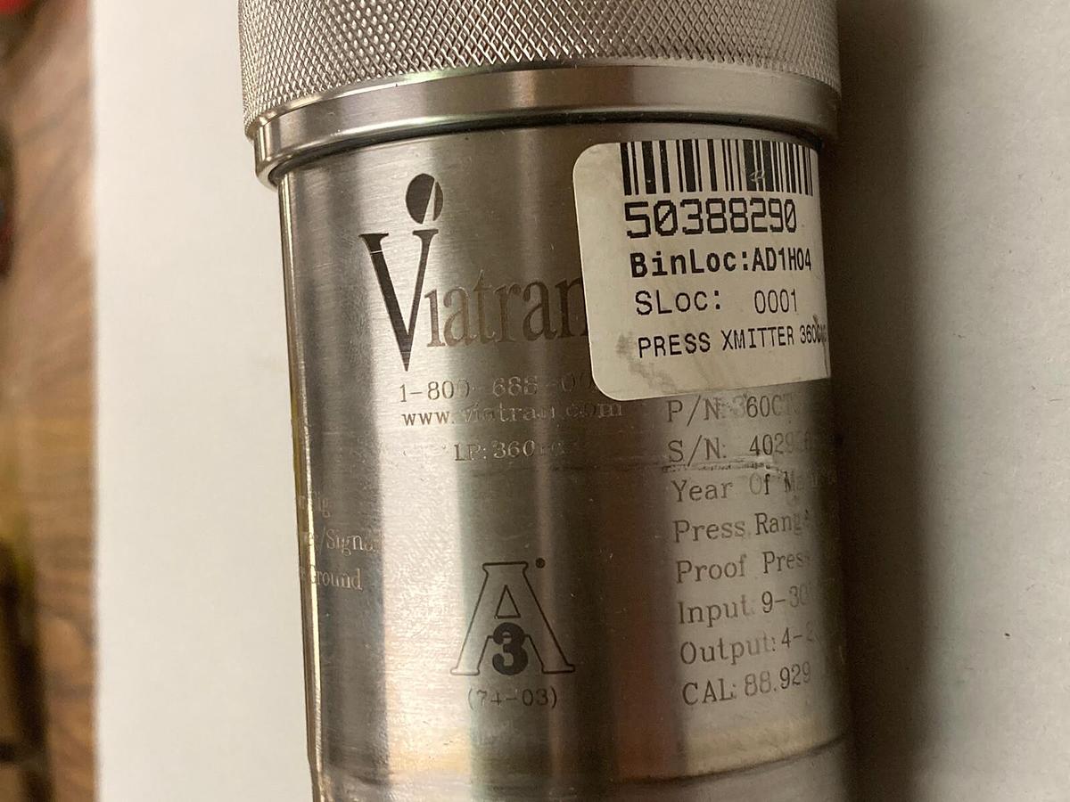 Viatran,360CNG,Pressure Transducer 9-30VDC 4-20MA 0-100IN WCG