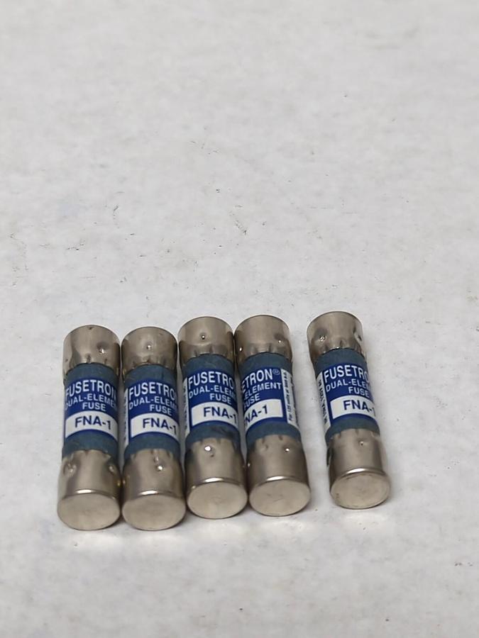 COOPER BUSSMANN,FNA-1,FUSETRON 1 AMP FUSE LOT OF 5 NOS
