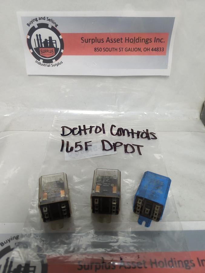 Used DELTROL CONTROLS,165F DPDT,RELAY 5 AMP LOT OF 3 PRE-OWNED