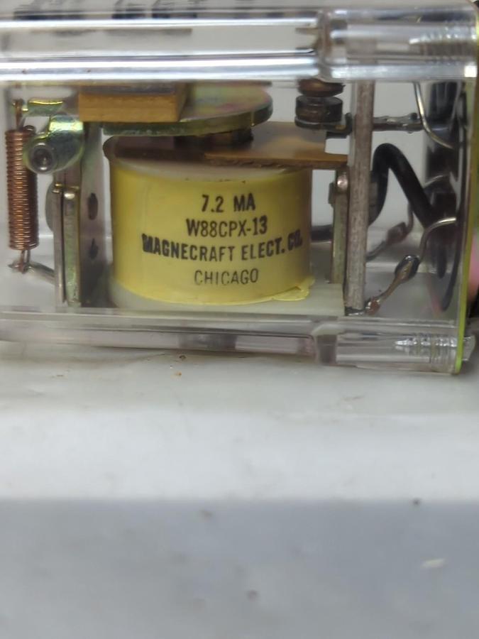 MAGNECRAFT ELECTRIC,W88CPZ-13,RELAY COIL 7.2 MA 8-PIN NOS