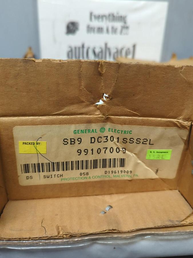 GENERAL ELECTRIC,SB9 DC301SSS2L,ROTARY CAM SWITCH NEW IN BOX