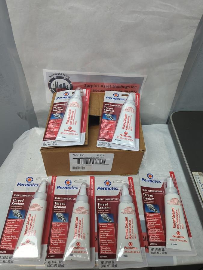 PERMATEX,59235,HIGH-TEMP THREAD SEALANT 50ML TUBE LOT OF 6 NOS