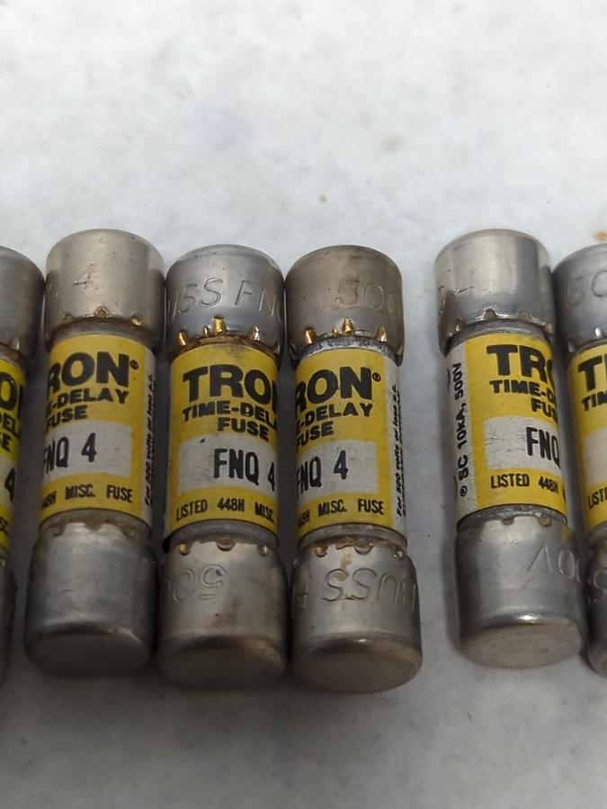 COOPER BUSSMANN,FNQ 4,TRON 4 AMP FUSE LOT OF 6 NOS
