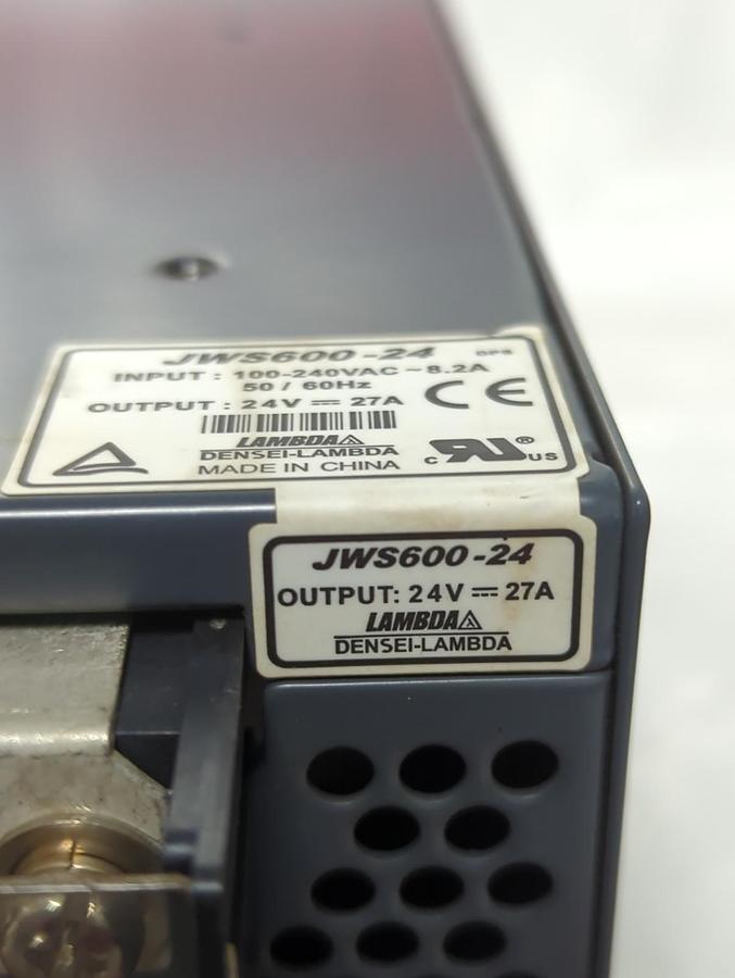 Used LAMBDA,JWS600-24,POWER SUPPLY 100-240VAC-8.2A PRE-OWNED