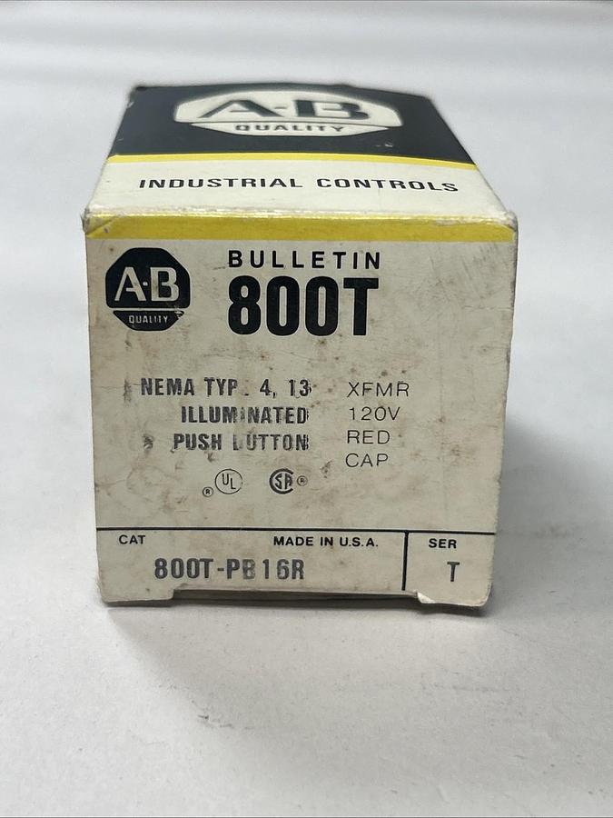 ALLEN BRADLEY,800T-PB16R,RED PUSH BUTTON NOS