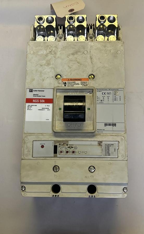 Used EATON CUTLER-HAMMER,NGS312033E,CIRCUIT BREAKER 1200AMP 600V 3P