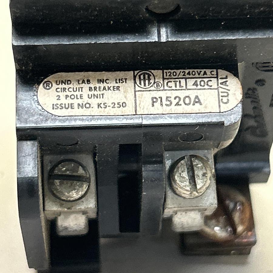Used ITE GOULD,P1520,PUSHMATIC TANDEM CIRCUIT BREAKER 15/20A 120/240V 1P