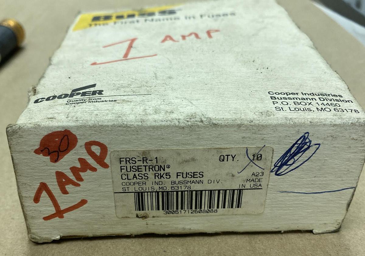 Cooper Bussmann,FRS-R-1,Fusetron Fuse Lot of 8 NOS