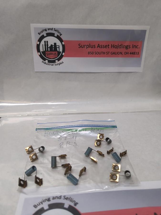 Used JOSLYN CLARK,S1-4,OVERLOAD THERMAL HEATER ELEMENT LOT OF 8 PRE-OWNED