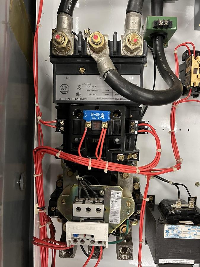 Used Allen-Bradley,2113,Size 5 MCC Starter IEC Overload Feeder Bucket 250A Breaker