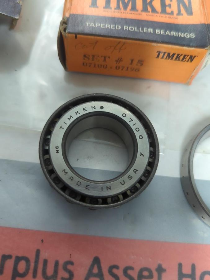 TIMKEN,SET #15,ROLLER BALL BEARING LOT OF 2 NOS