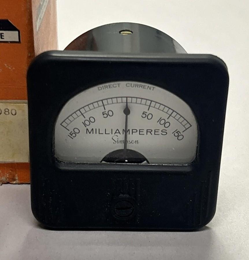 Used SIMPSON,17080,DIRECT CURRENT METER 0-50 MILLVOLTS NEW