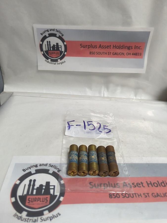 ECONOMY,F-1525,RENEWABLE FUSE 15 AMP LOT OF 5 PRE-OWNED