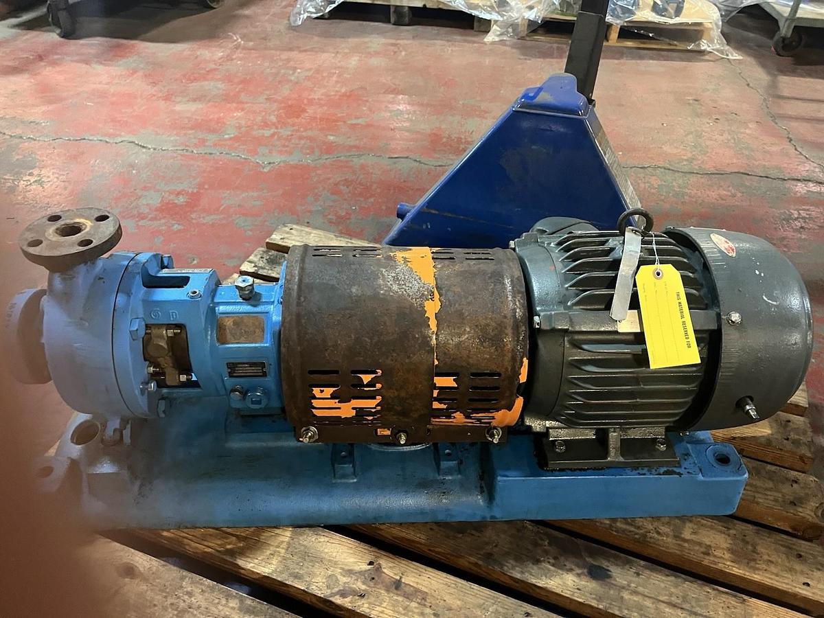 Used GOULDS,3196,STX CENTRIFUGAL PUMP 1X1.5-6 MOTOR 7.5HP 3525RPM 3PH