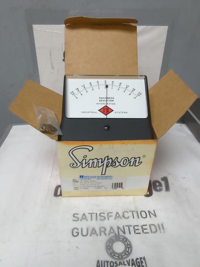SIMPSON WESCHLER,INST. SI/1329/+-10VDC, PANEL METER NOS