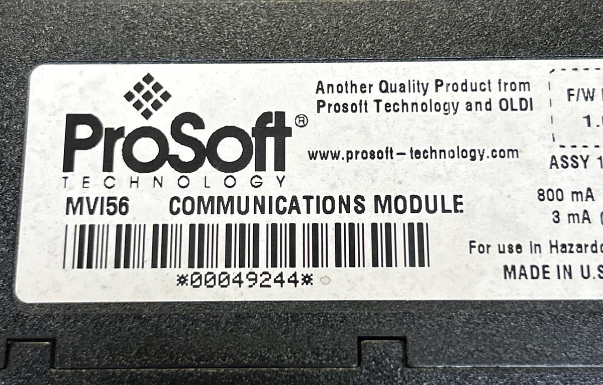Used PROSOFT,MVI56,COMMUNICATION MODULE