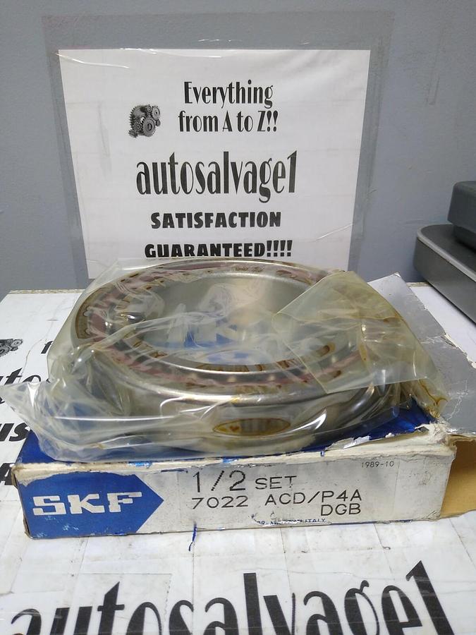 SKF,7022 ACD/P4ADGB,Precision Angular Contact Bearing 1/2 SET NOS