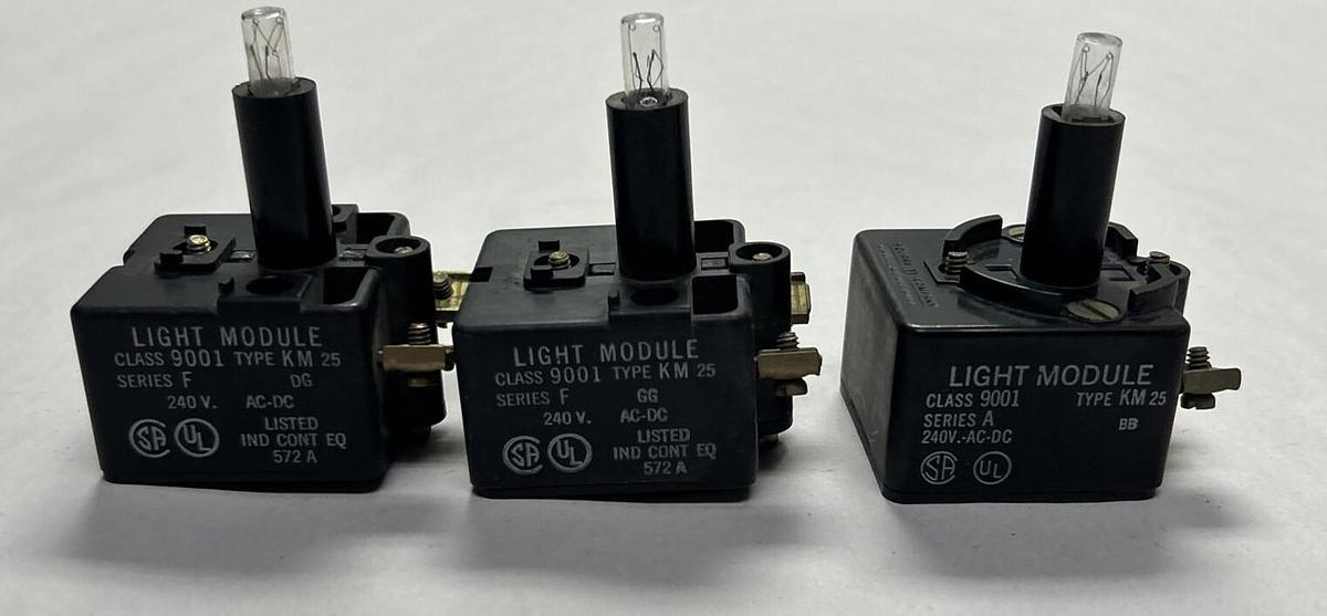 SQUARE D,9001KM-25,LIGHT MODULE LOT OF 3 NOS