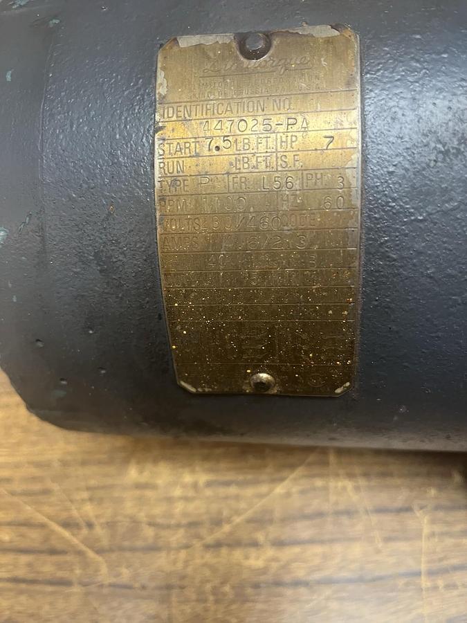 Used RELIANCE,447025,LIMITORQUE GEARMOTOR .7HP 1700RPM L56 3PH 7.5LB/FT