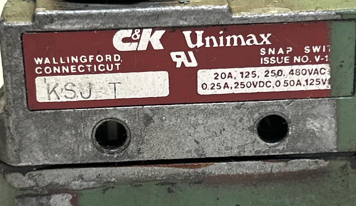Used UNIMAX,KSJ-T,LIMIT SWITCH LOT OF 2