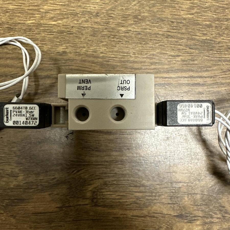 Used Burkert,6604T0600,PVAK 3bar Flipper Solenoid LOT of 2