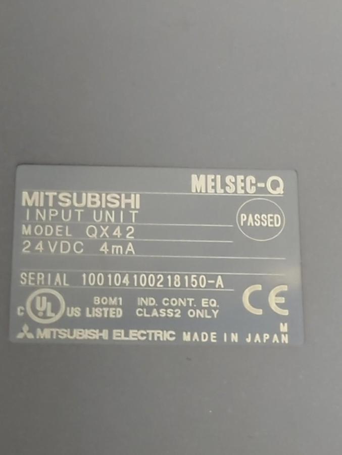 Used MITSUBISHI,QX42,INPUT MODULE 24VDC 4mA PRE-OWNED