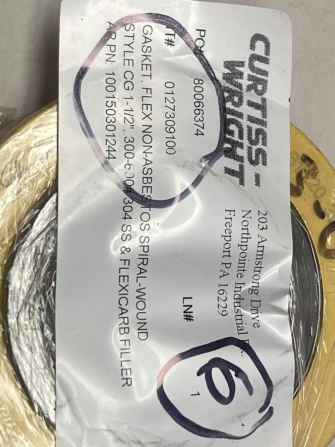 Used Curtiss-Wright,0127309100,Gasket Set 1-1/2 Inch 300/600 LOT OF 4
