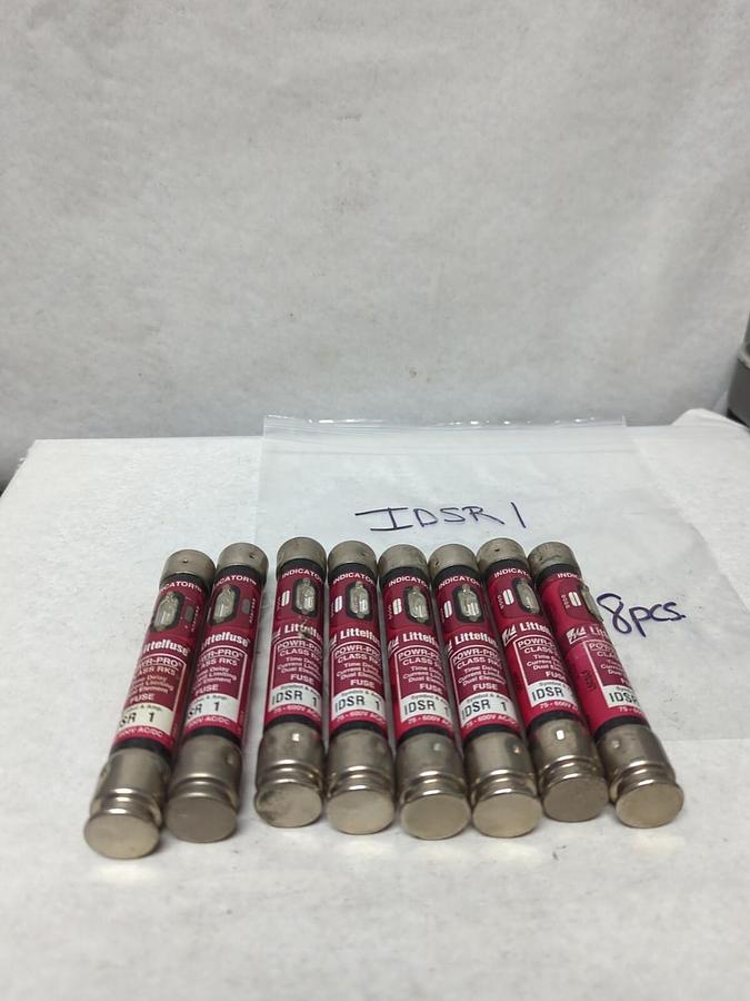 Used LITTELFUSE,IDSR1,INDICATOR 1 AMP FUSE LOT OF 8 PRE-OWNED