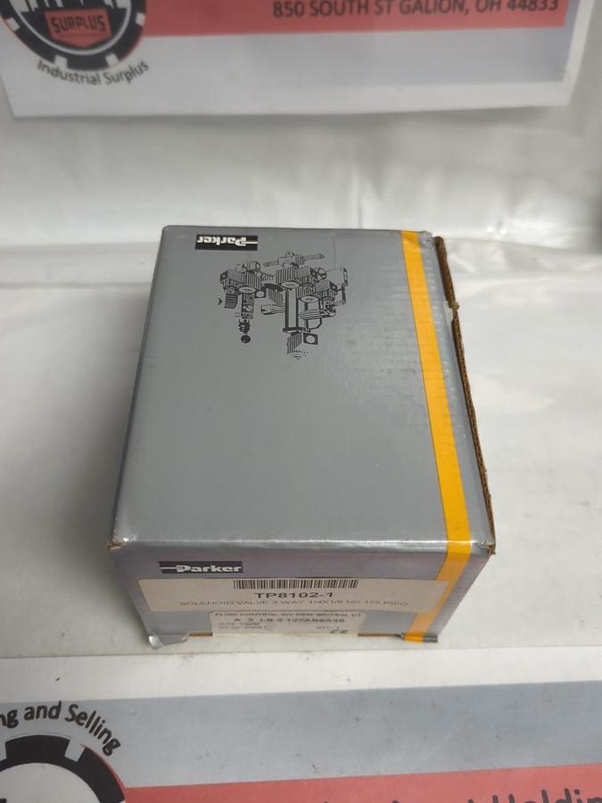 PARKER,A3LB2127AB6A46,SOLENOID VALVE 175 PSIG 3-WAY 1/4X1/8 NC NOS