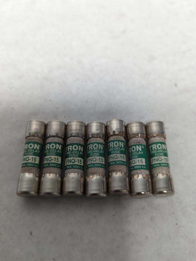 COOPER BUSSMANN,FNQ-15,TRON 15 AMP FUSE LOT OF 7 NOS