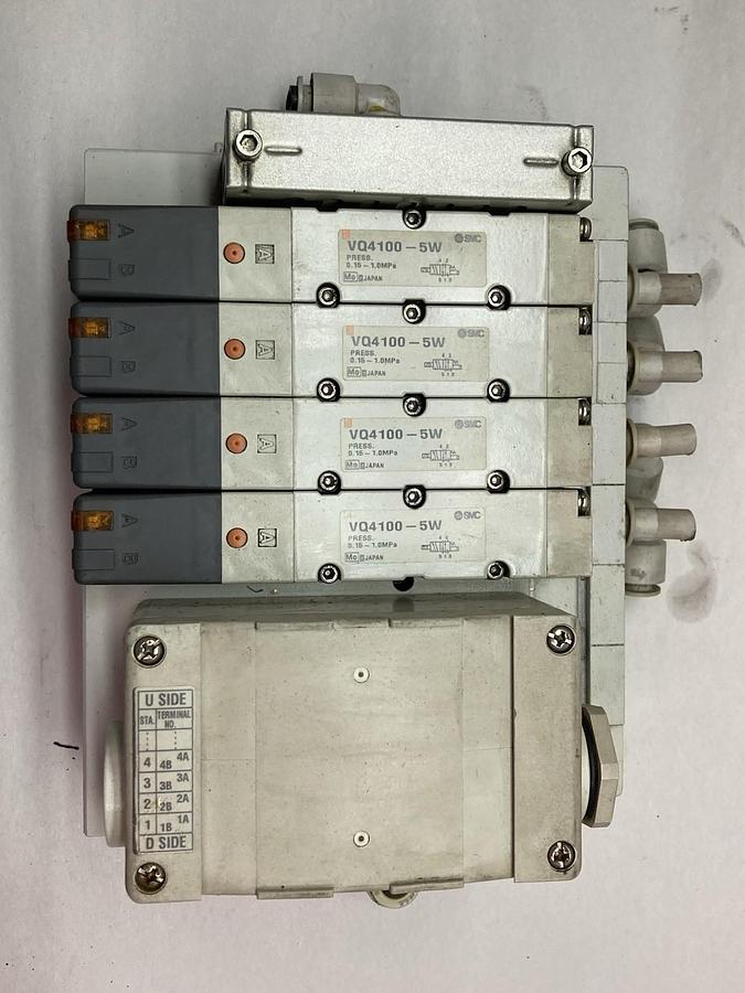 Used SMC,VQ4100-5W Valves,7 Port Pneumatic Manifold Assembly