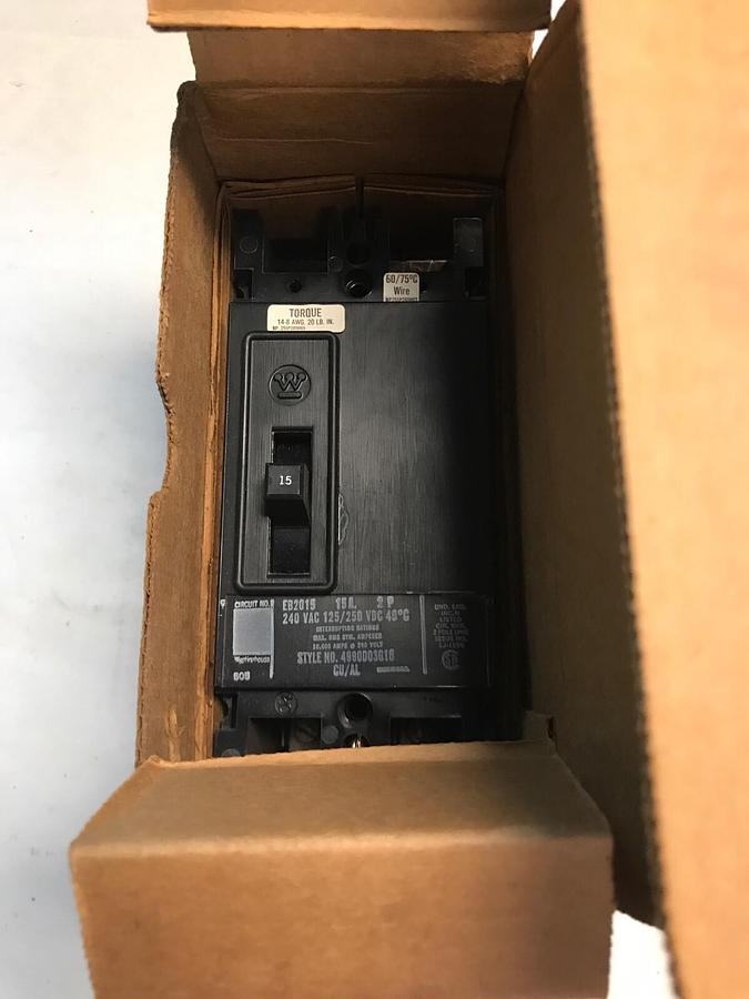 Westinghouse,EB2015,Therm Mag Circuit Breaker 50AMP 240V