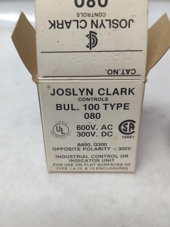JOSLYN CLARK,080,CONTACT BLOCK 600V AC 300V DC NOS