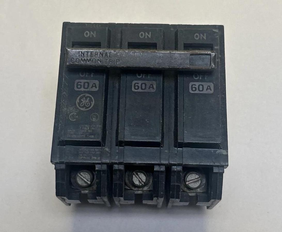 Used GENERAL ELECTRIC,THQB360,CIRCUIT BREAKER 60A 240V 3P
