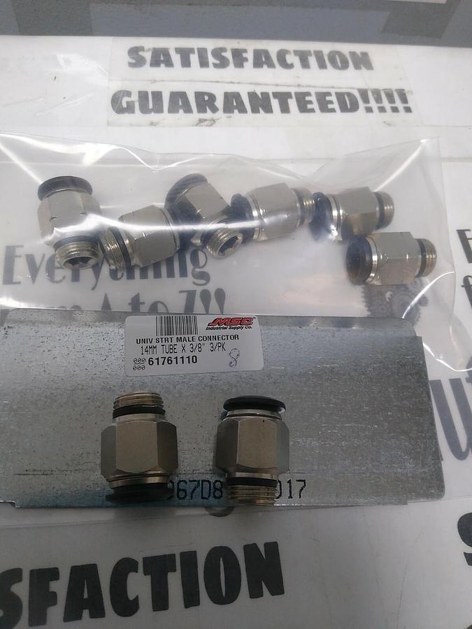 UNBRANDED,6176110,TUBE STRAIGHT MALE CONNECTOR 14MMX3/8IN LOT OF 8 NOS