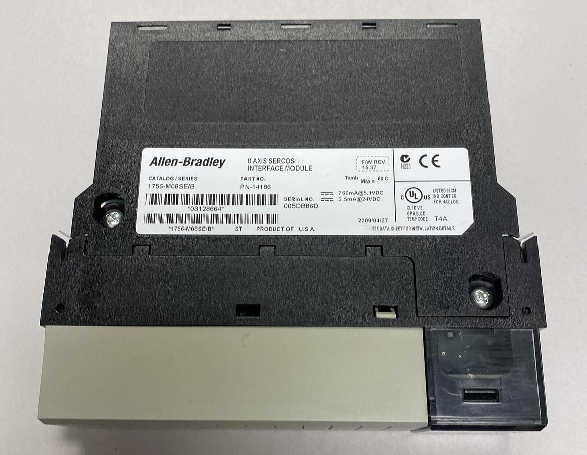 Used ALLEN BRADLEY,1756-M08SE,SER B 8 AXIS SERCOS INTERFACE MODULE