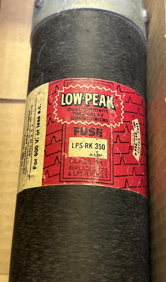 Used BUSSMANN,LPS-RK350,LOW PEAK FUSE 350A 600V