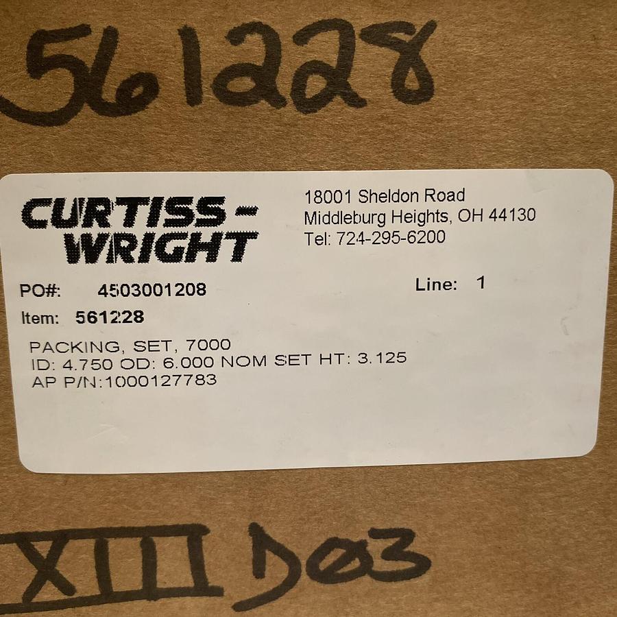 CURTISS-WRIGHT,1000127783,STYLE AP 7000 PACKING SET 4.750idX6.000odX3.125h