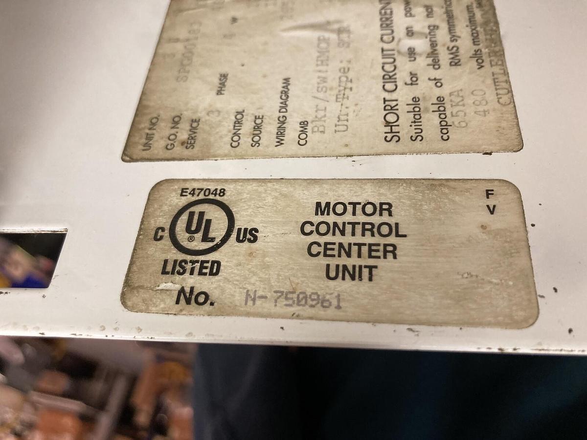 Used Westinghouse,2100 STR 50,Size 3 Fused MCC Starter Bucket