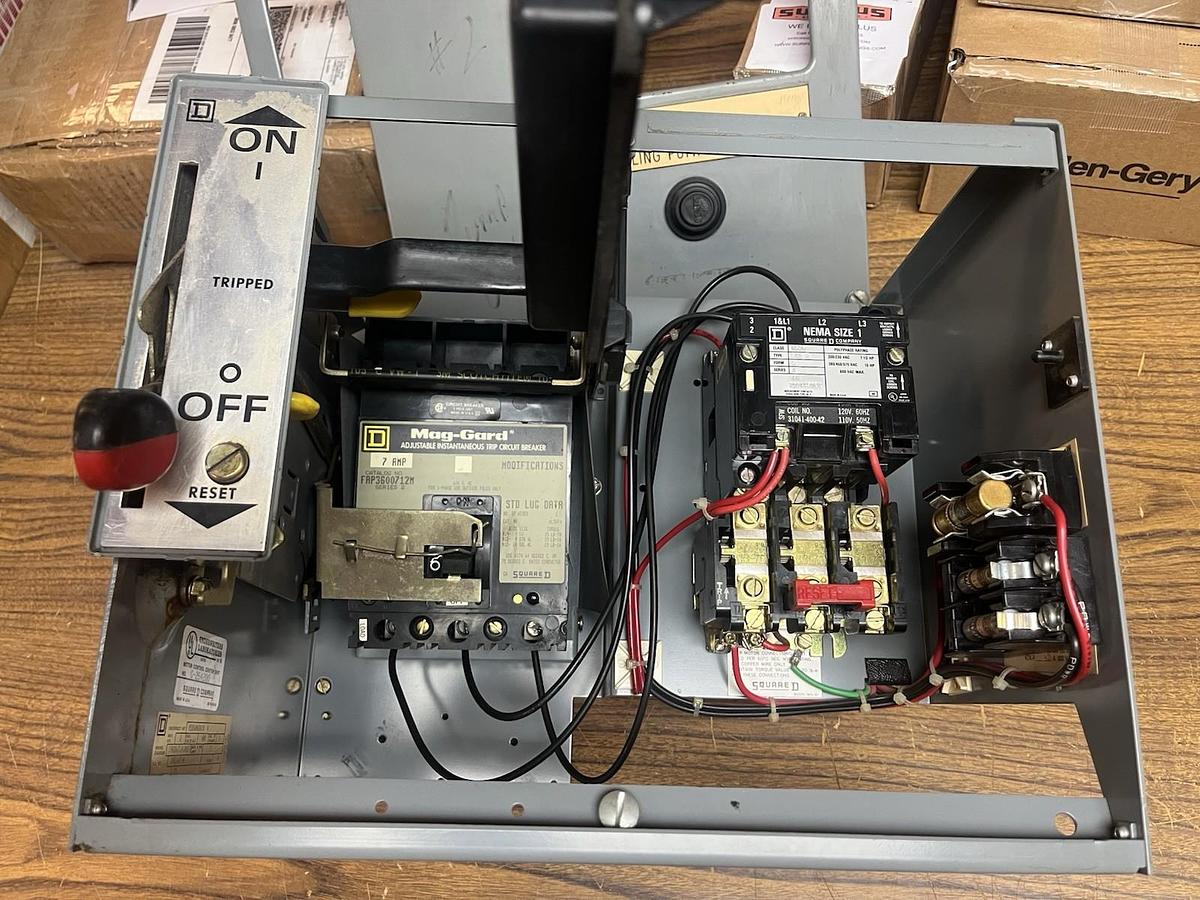 Used SQUARE D,MODEL 5,SIZE 1 MCC 8536SCO3 STARTER BUCKET 7A FAP3600712M BREAKER
