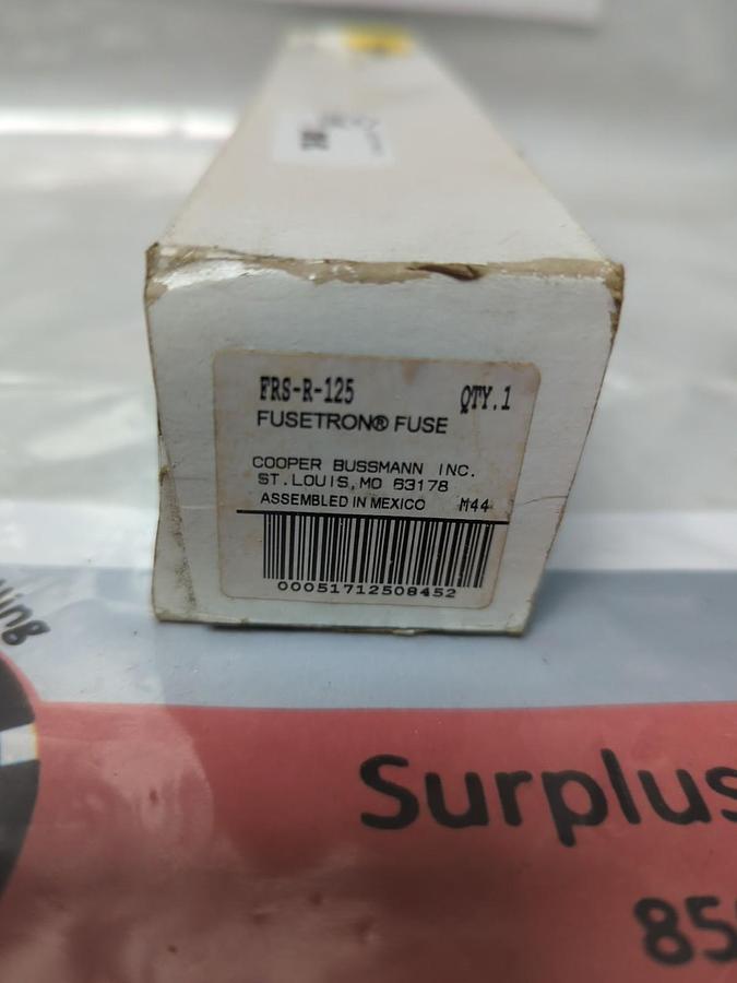 COOPER BUSSMANN,FRS-R-125,FUSETRON 125 AMP FUSE NOS