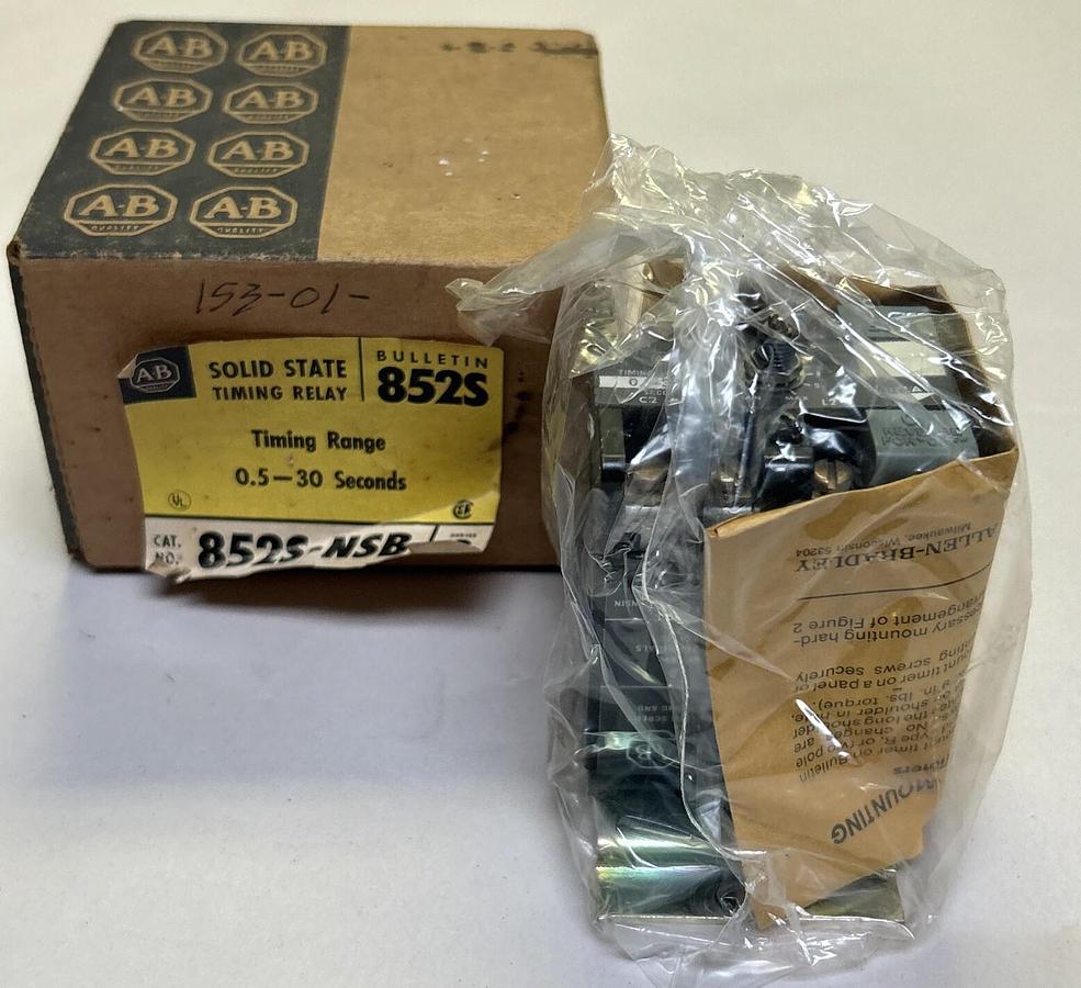 Used ALLEN BRADLEY,852S-NSB,TIMING RELAY NEW