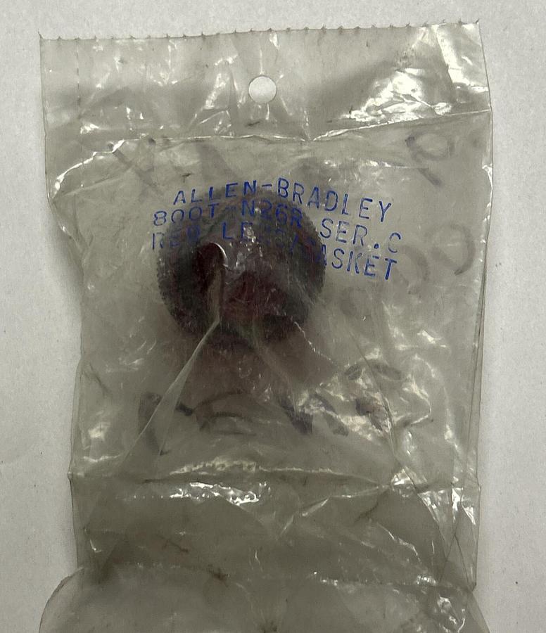 ALLEN BRADLEY,800T-N26R,RED LENS LOT OF 2 NEW