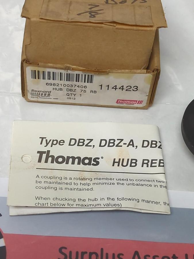 REXNORD THOMAS,114423,HUB DBZ 75 RB NOS