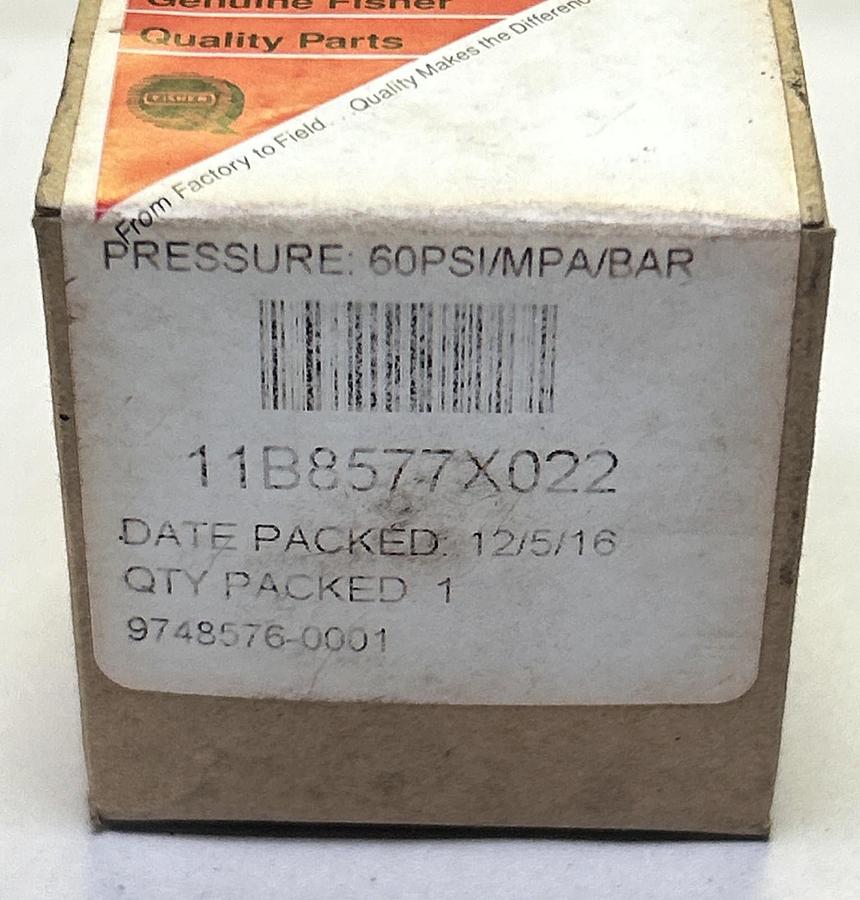 EMERSON FISHER,11B8577X022,PRESSURE GAUGE 0-60 PSI NOS